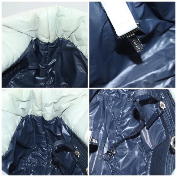 CHANEL Cococoon Hand Bag Nylon Gray Silver CC - Picture 15 of 16